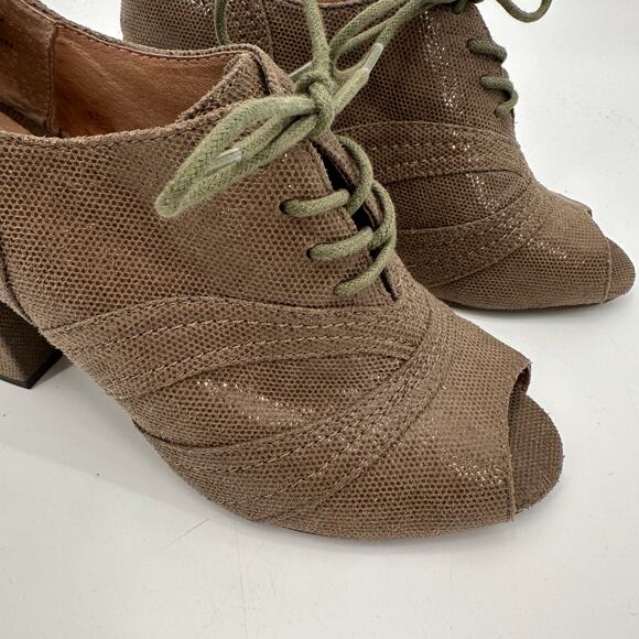 SEYCHELLES Eternity Peep Toe Lace Up Open Toe Oxford Bootie // 7.5 - Picture 2 of 11